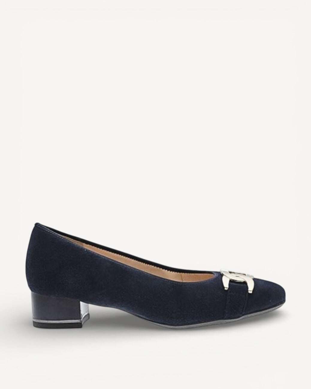 BALLERINAS + PUMPS-Blauw suède/nubuck