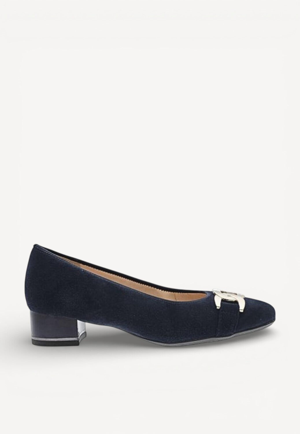 BALLERINAS + PUMPS-Blauw suède/nubuck