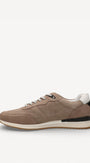 Heren veterschoenen-Beige suède/nubuck