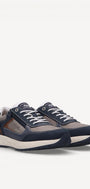 Heren veterschoenen-Blauw combi kleur