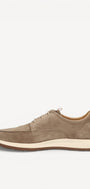 Heren veterschoenen-Beige suède/nubuck