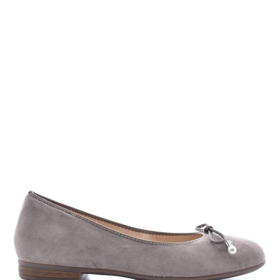 BALLERINAS + PUMPS-Beige suède/nubuck