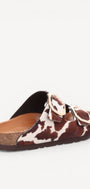 DAMES OPEN SCHOENEN-Bruin combi kleur