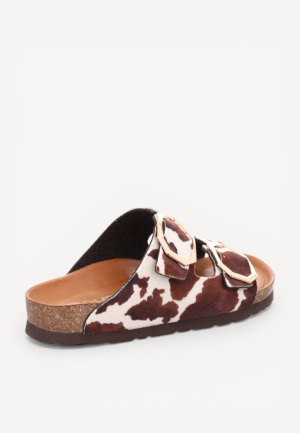 DAMES OPEN SCHOENEN-Bruin combi kleur