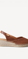 DAMES OPEN SCHOENEN-Bruin leer