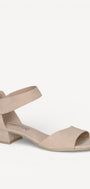 DAMES OPEN SCHOENEN-Beige suède/nubuck