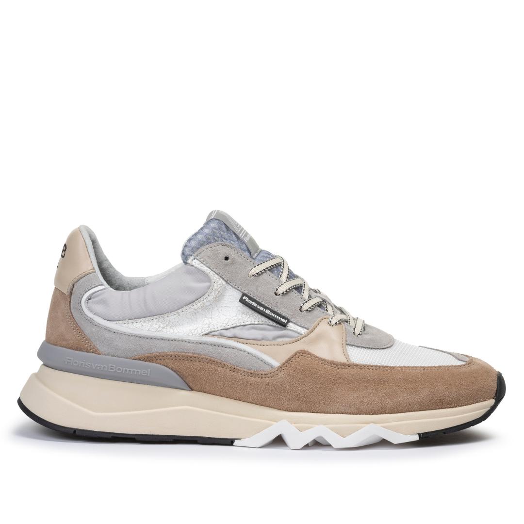Heren veterschoenen-Beige combi kleur