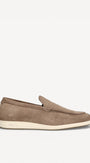 Heren instapper-Beige suède/nubuck