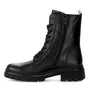 DAMES BOOTS+KORT LAARS-Zwart leer