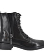 DAMES BOOTS+KORT LAARS-Zwart leer