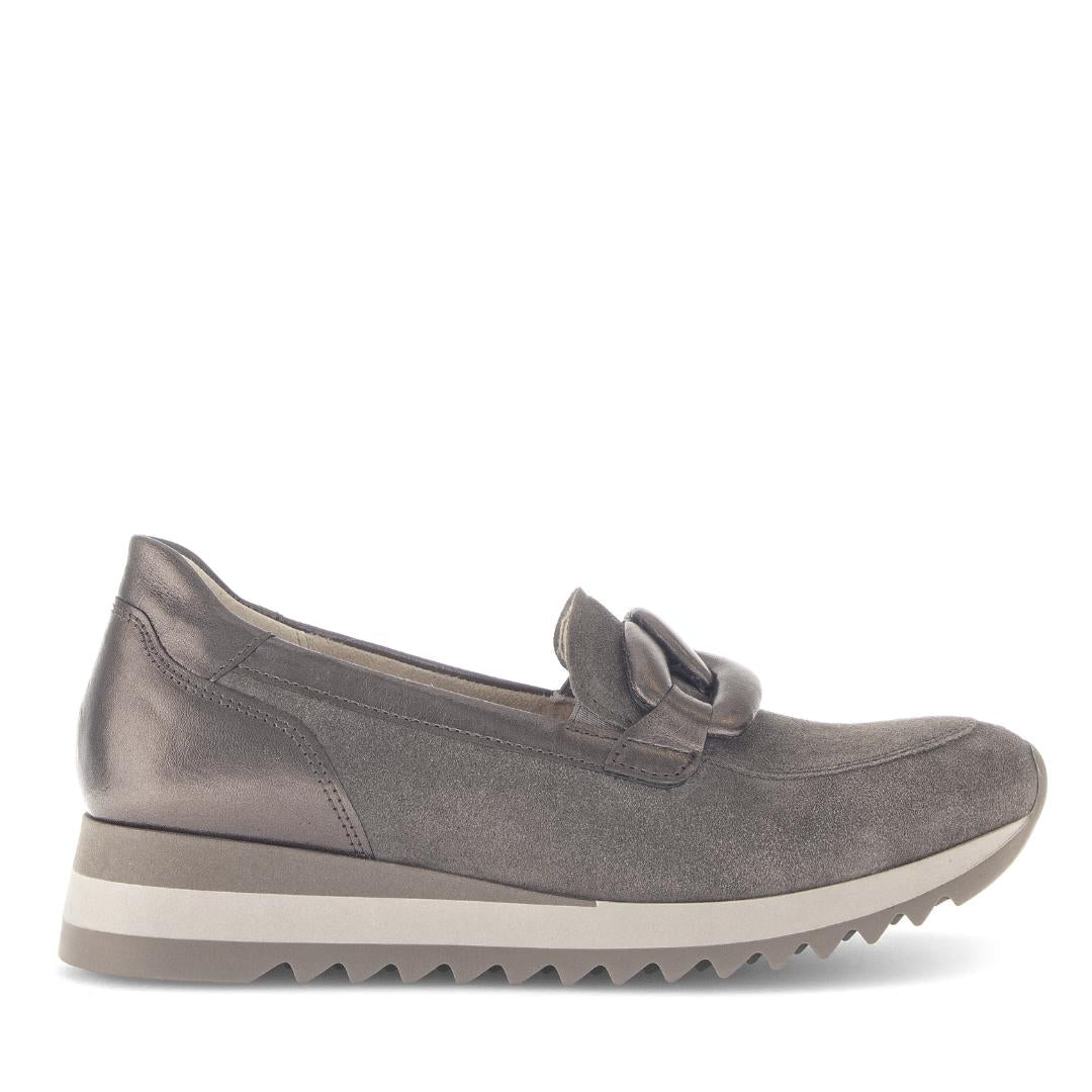 DAMES INSTAPSCHOENEN-Brons combi kleur