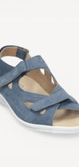 DAMES OPEN SCHOENEN-Blauw suède/nubuck
