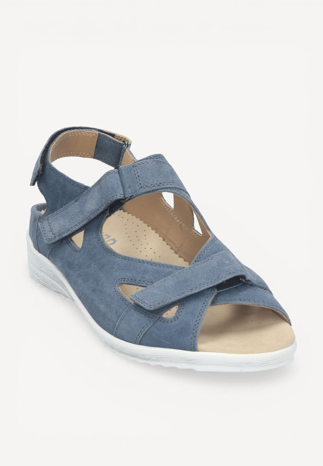 DAMES OPEN SCHOENEN-Blauw suède/nubuck