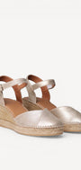 DAMES OPEN SCHOENEN-Goud leer