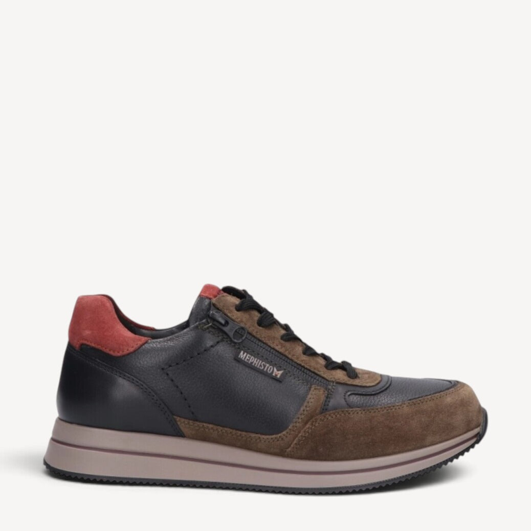 Heren veterschoenen-Groen combi kleur