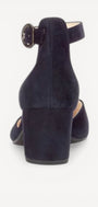 BALLERINAS + PUMPS-Blauw suède/nubuck