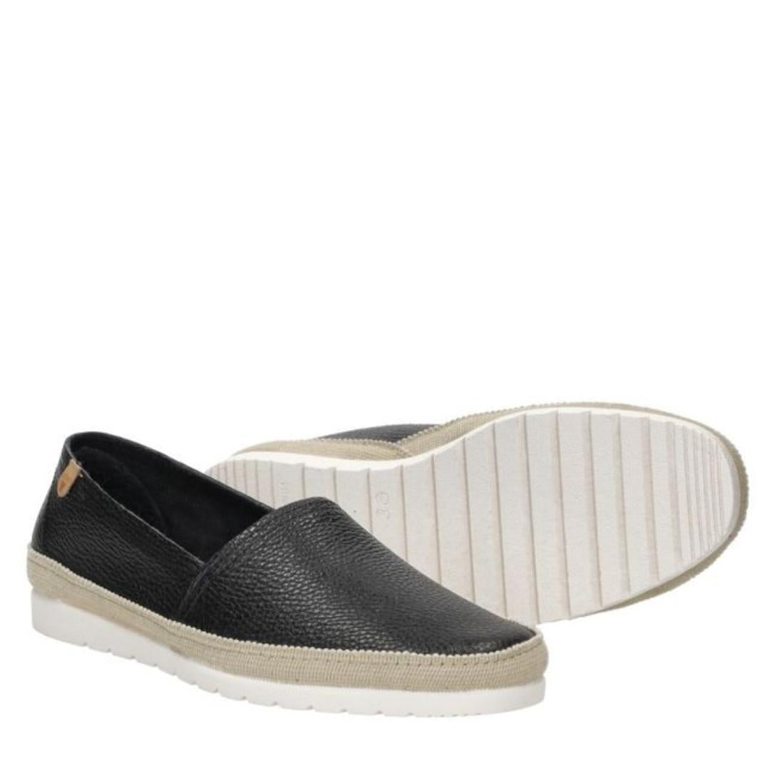 DAMES INSTAPSCHOENEN-Zwart leer