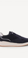 Heren veterschoenen-Blauw suède/nubuck