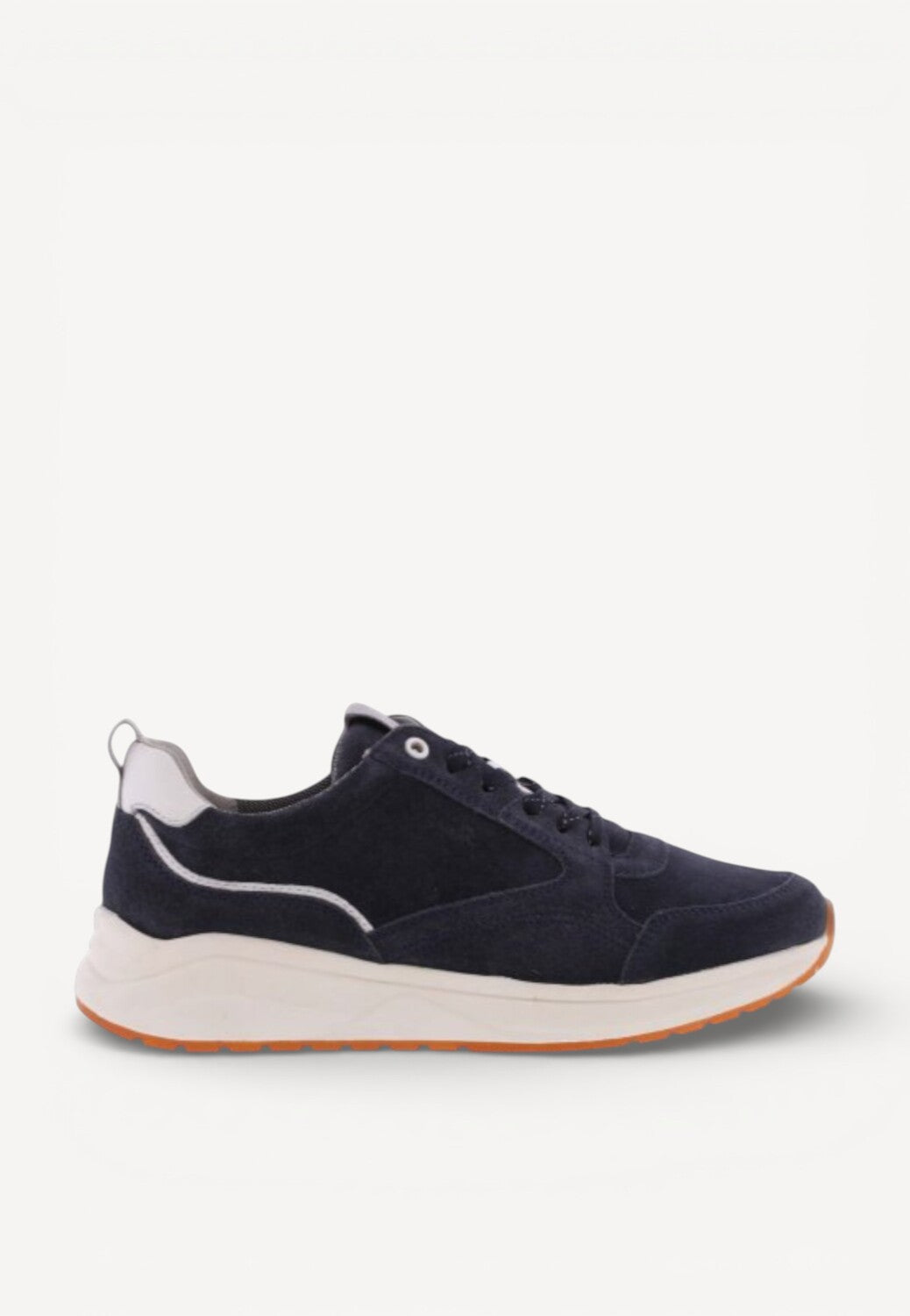 Heren veterschoenen-Blauw suède/nubuck