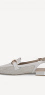 MUIL +SLINGBACK-Beige leer