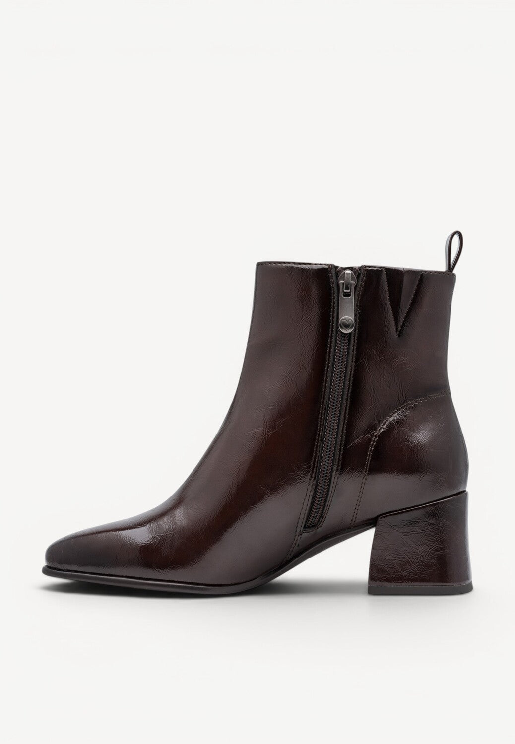 DAMES BOOTS+KORT LAARS-Bruin lak