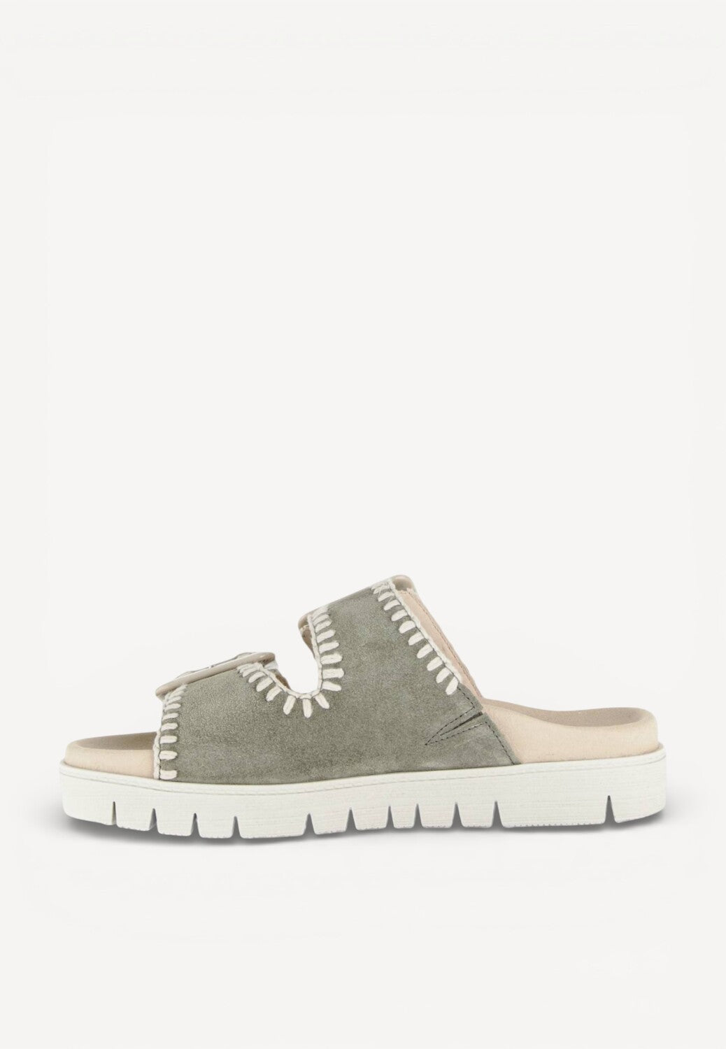 DAMES OPEN SCHOENEN-Groen suède/nubuck