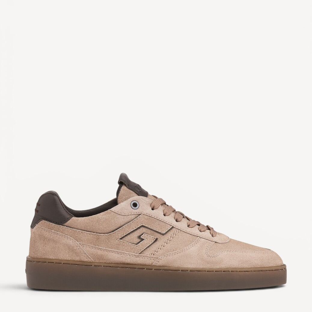 Heren veterschoenen-Beige suède/nubuck