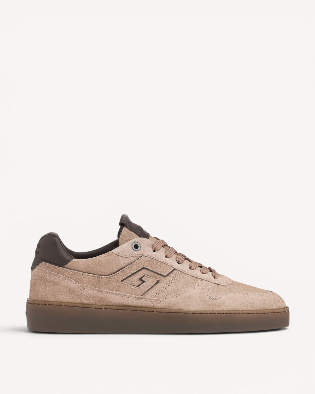 Heren veterschoenen-Beige suède/nubuck