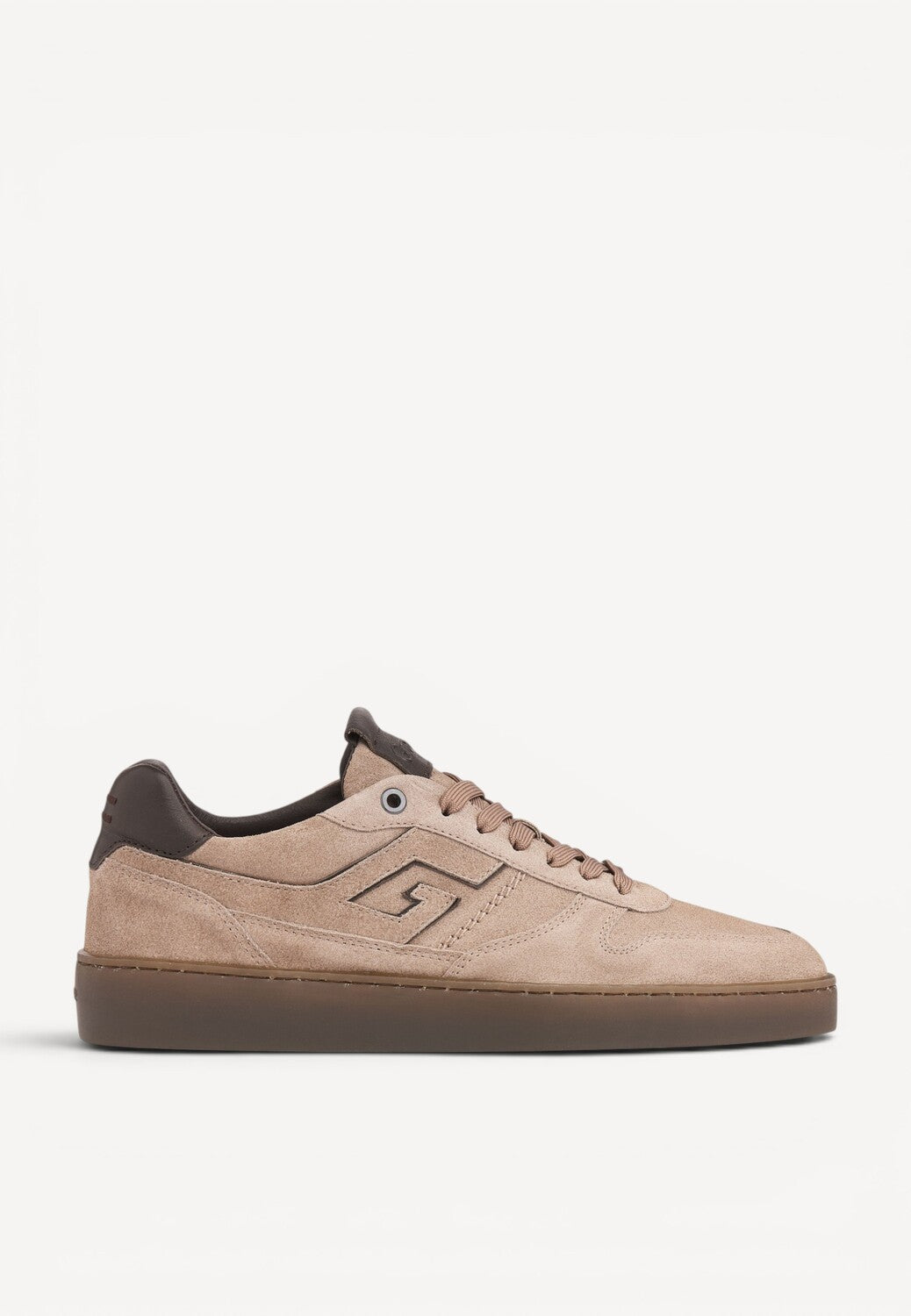 Heren veterschoenen-Beige suède/nubuck