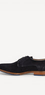 Heren veterschoenen-Blauw suède/nubuck