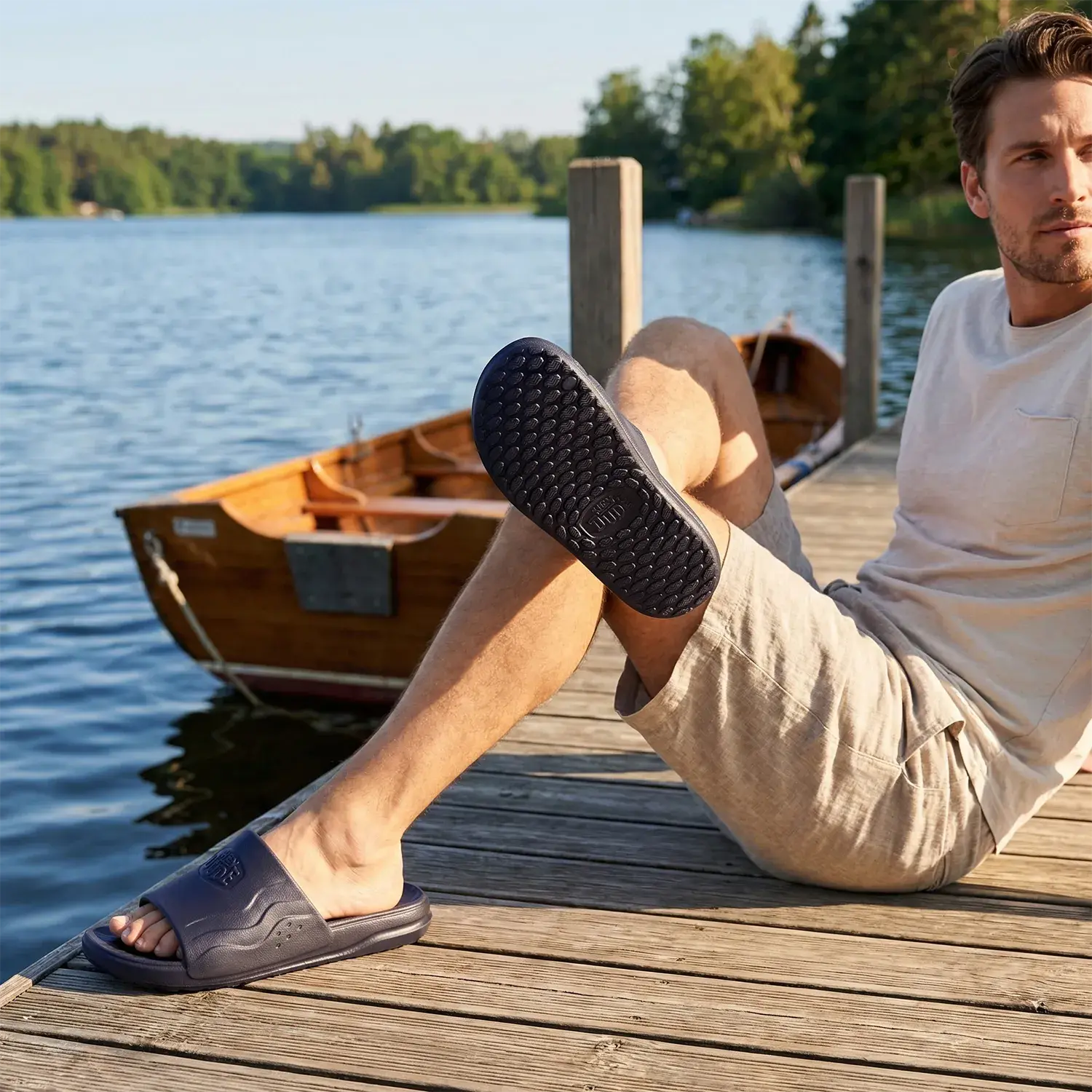HE SLIPPER/SAND-Blauw diversen