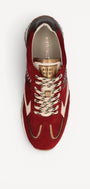 DAMES SPORTIEVE VETERSCHO-Rood suède/nubuck