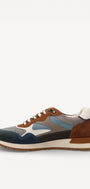 Heren veterschoenen-Blauw combi kleur