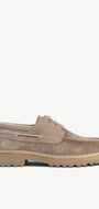 Heren veterschoenen-Beige suède/nubuck