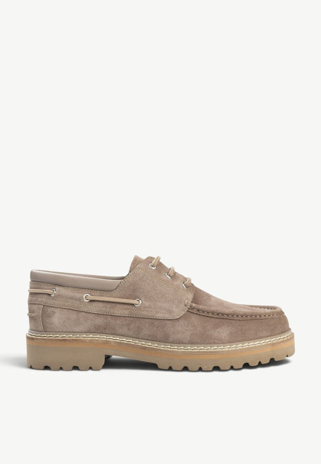 Heren veterschoenen-Beige suède/nubuck