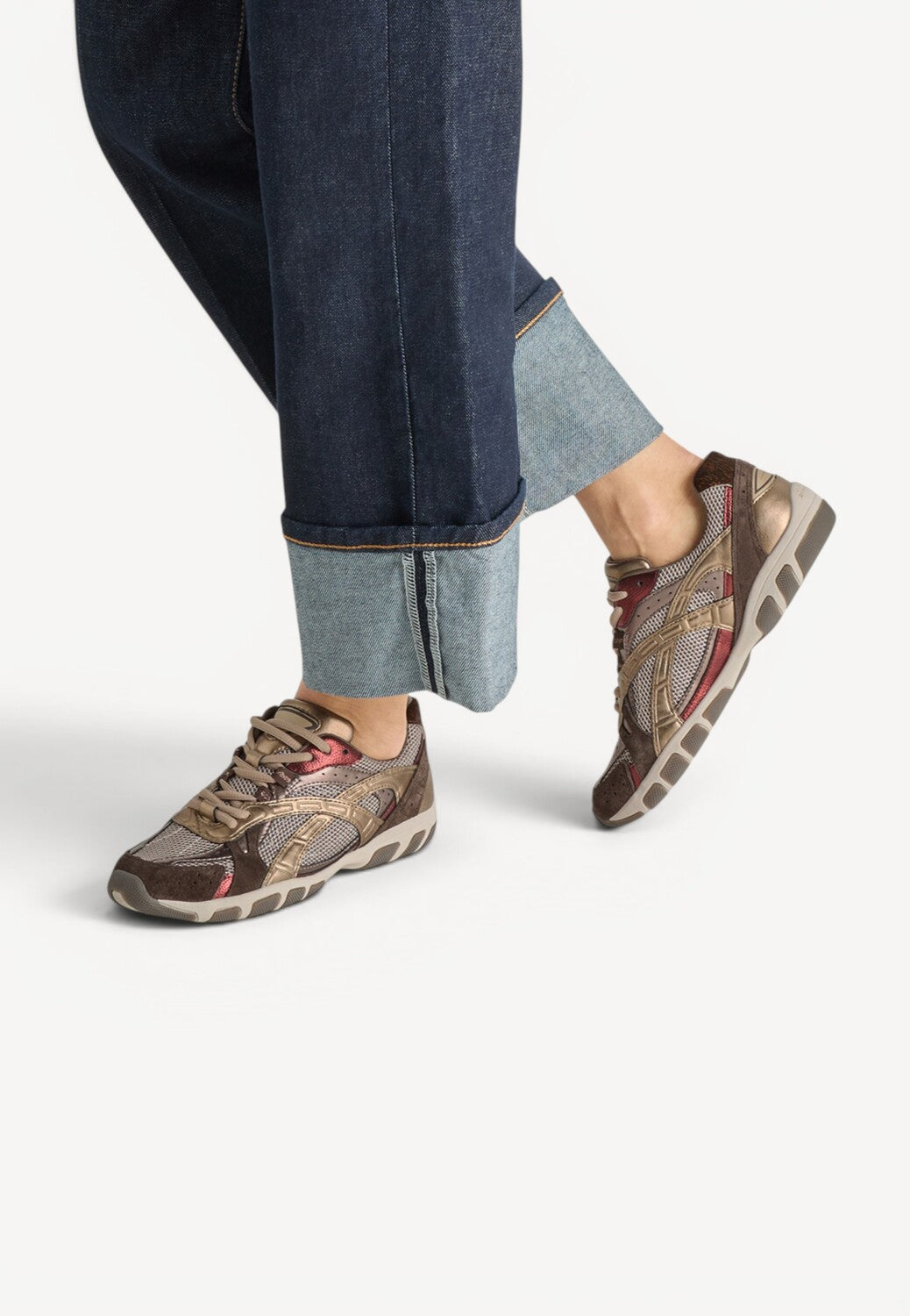 DAMES SPORTIEVE VETERSCHO-Brons combi kleur