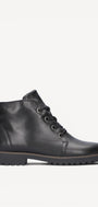 DAMES BOOTS+KORT LAARS-Zwart leer