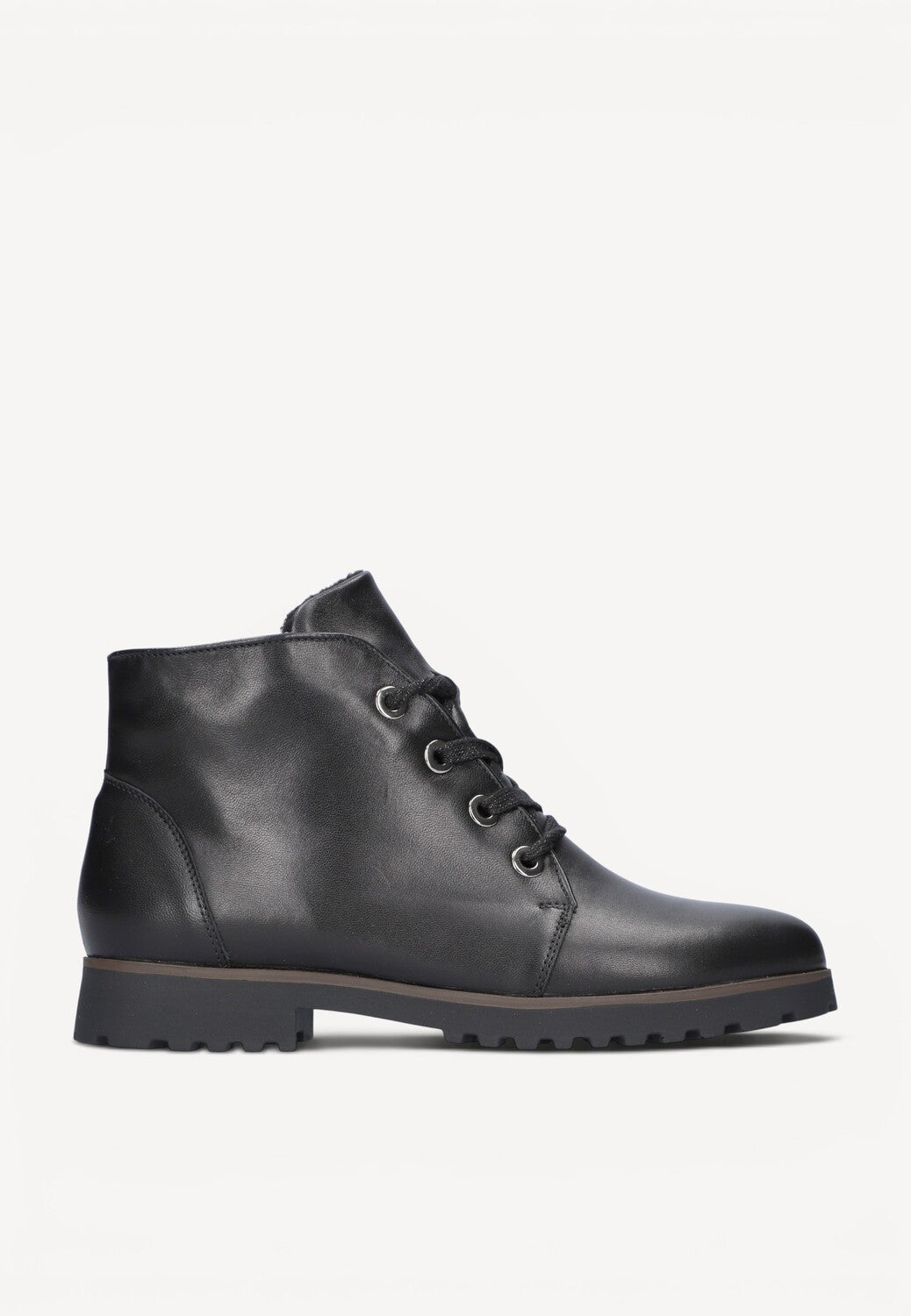 DAMES BOOTS+KORT LAARS-Zwart leer