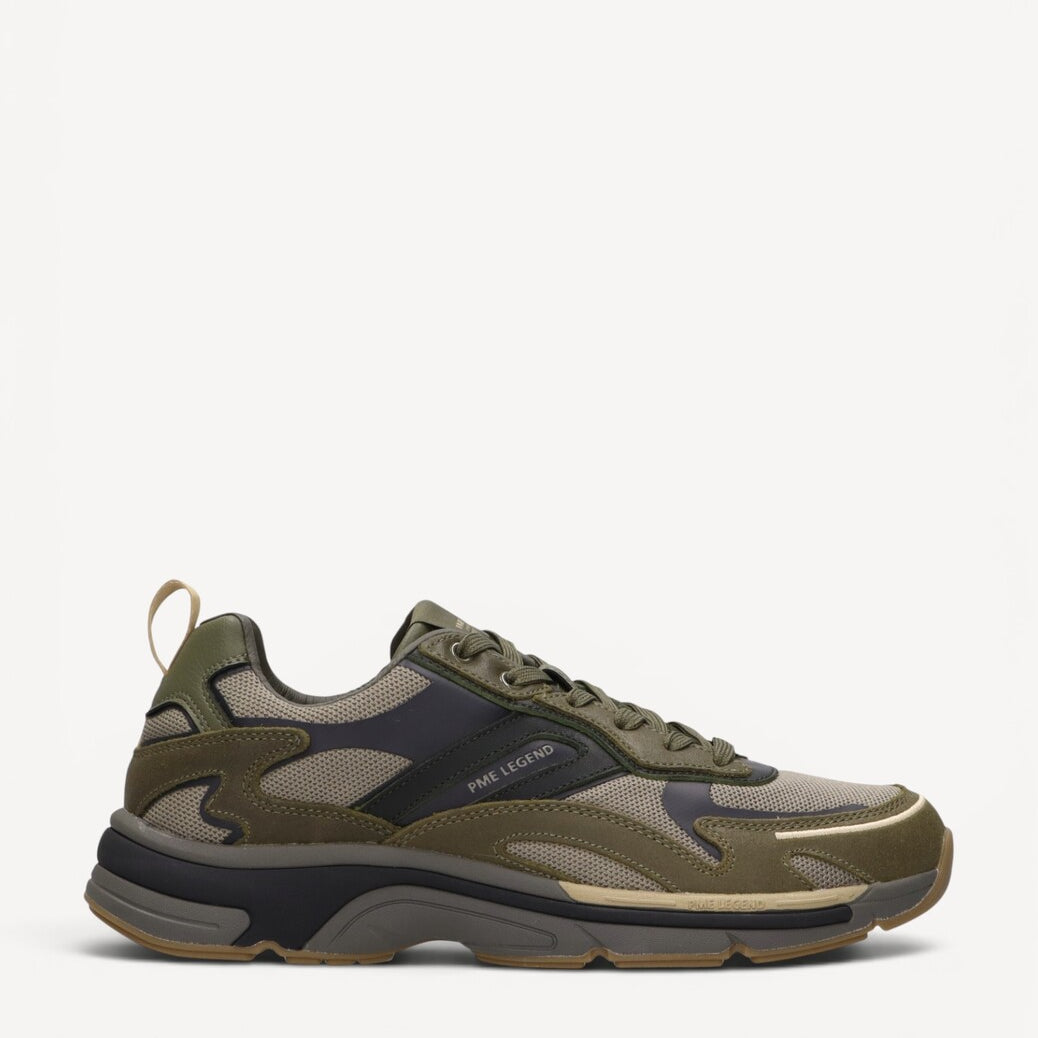 Heren veterschoenen-Bruin combi kleur