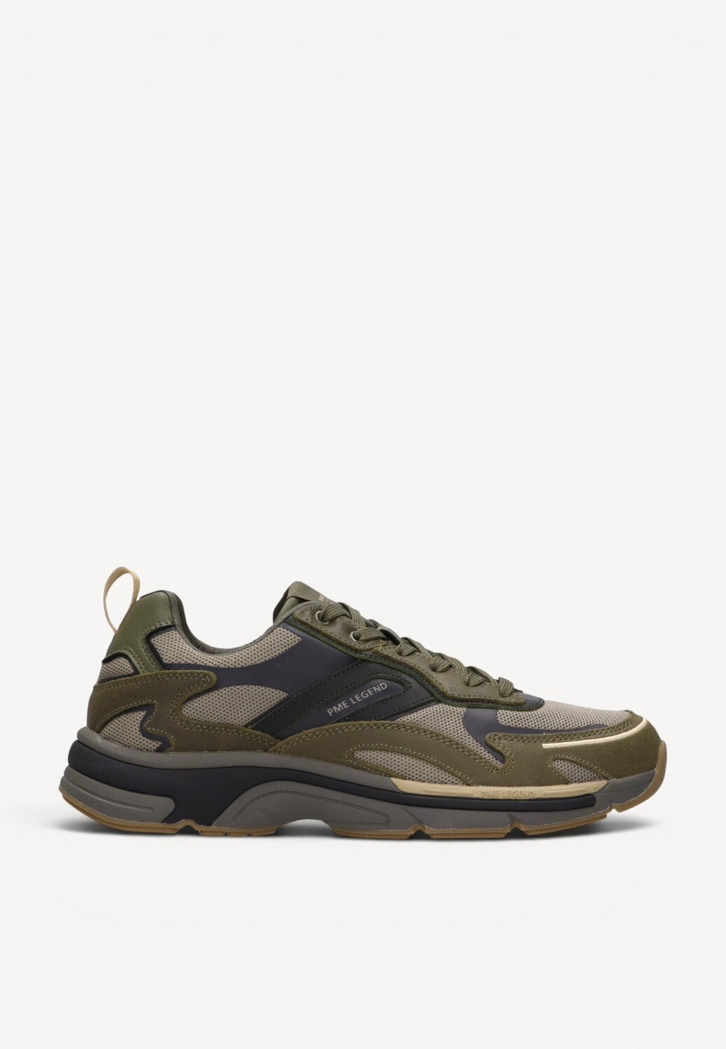 Heren veterschoenen-Bruin combi kleur