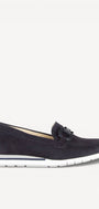 DAMES INSTAPSCHOENEN-Blauw suède/nubuck