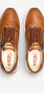 Heren veterschoenen-Bruin leer