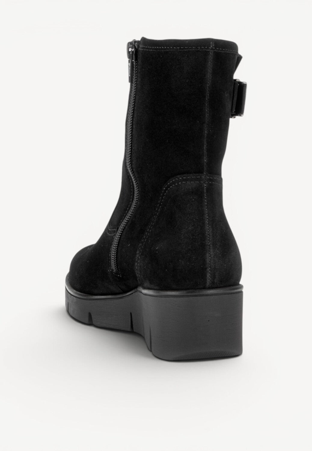 DAMES BOOTS+KORT LAARS-Zwart suède