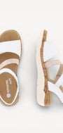 DAMES OPEN SCHOENEN-Wit combi kleur