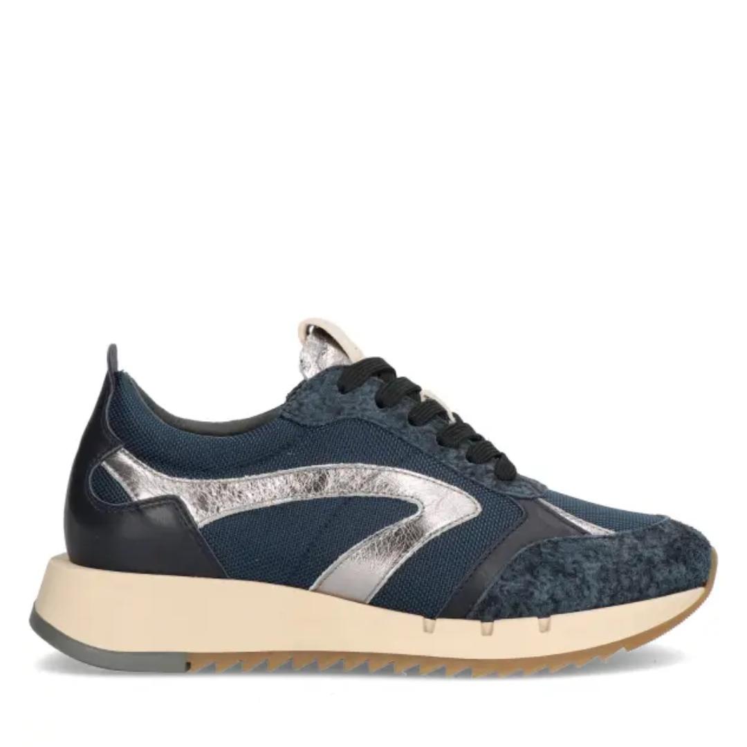 DAMES SPORTIEVE VETERSCHO-Blauw suède/nubuck