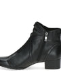 DAMES BOOTS+KORT LAARS-Zwart leer