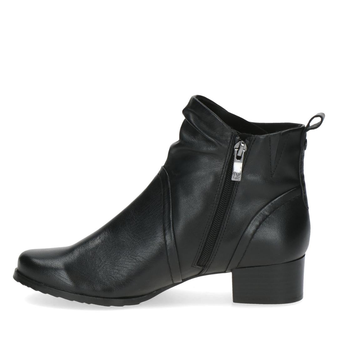DAMES BOOTS+KORT LAARS-Zwart leer