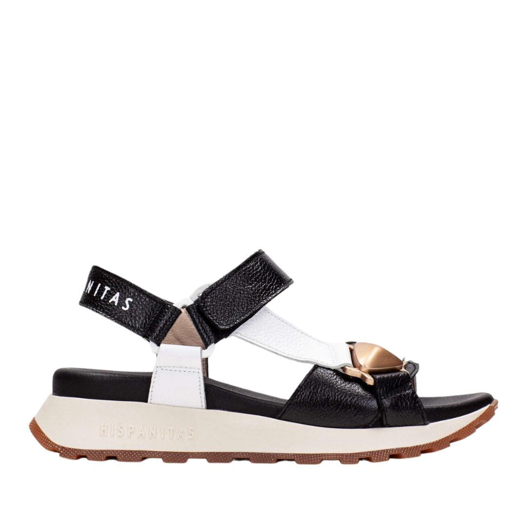 DAMES OPEN SCHOENEN-Zwart combi kleur