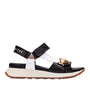 DAMES OPEN SCHOENEN-Zwart combi kleur