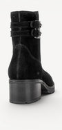 DAMES BOOTS+KORT LAARS-Zwart suède